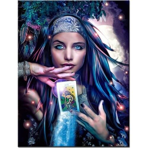 5D DIY Diamond Painting Full Square Drill Round Diamond Mosaic Cross Stitch Poker woman Diamond Embroidery sales Home Decor N929