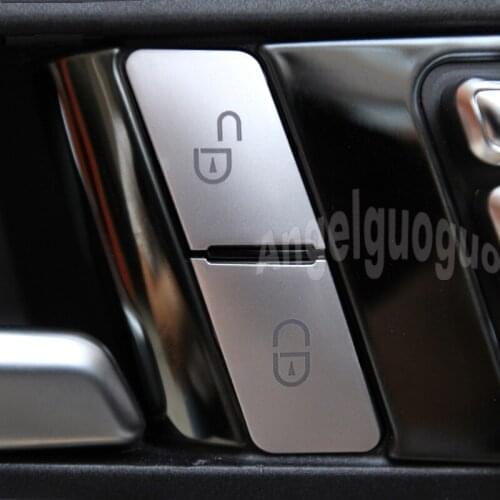 4pcs Car Decor for Mercedes Benz GLA CLA GLK GLE CLS ML GL A B C E class Door Unlock Button Sequin Decoration Cover Trim Sticker