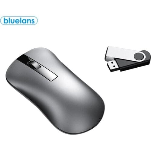 Xm10 Aluminum Alloy Wireless Mouse Rechargeable Silent Ultra-Thin Shaped Wireless Portable Office Gaming Mouse for Laptops