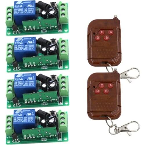 DC 9V/24V Wireless Remote Control Systerm RF Remote Controller 1CH 10A Relay Switch Receiver Transmitter 315/433Mhz