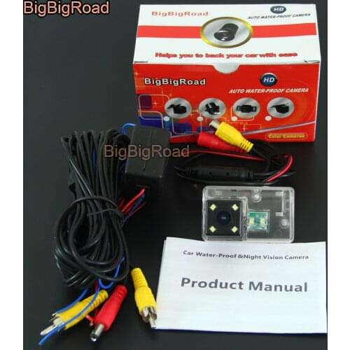 BigBigRoad Car Rear View Reversing Backup Camera with power relay For Peugeot 206 207 306 307 308 406 407 5008 Partner Tepee