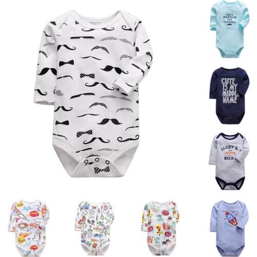 Newborn bodysuit baby babies bebes clothes long sleeve cotton printing infant clothing 1pcs 0-24 Months DS9
