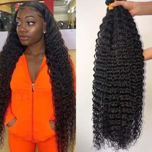 Brazilian Hair Bundles Deep Wave Hair Bundles Remy Human Hair 10~30 Inch Weaves 1/3/4pcs Bundles Deep Wave Human Hair Extensions