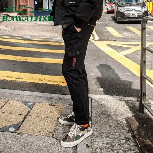 Cargo pants 2021 spring and autumn mens trousers street casual slim overalls Japanese trendy overalls