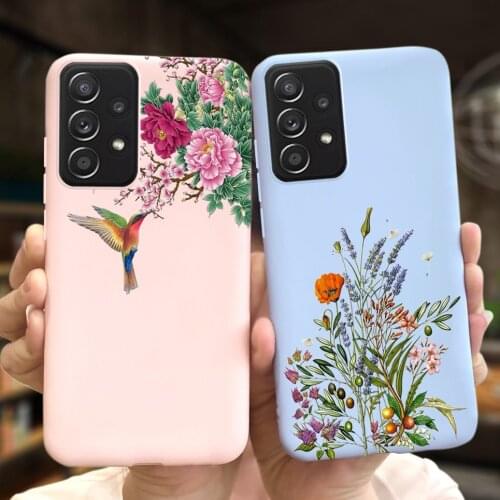 For Samsung Galaxy A52 Case SM-A525F 6.5" Rose Flowers Cute Painted Phone Case Back Cover For Samsung A52 4G 5G A 52 Coque Funda