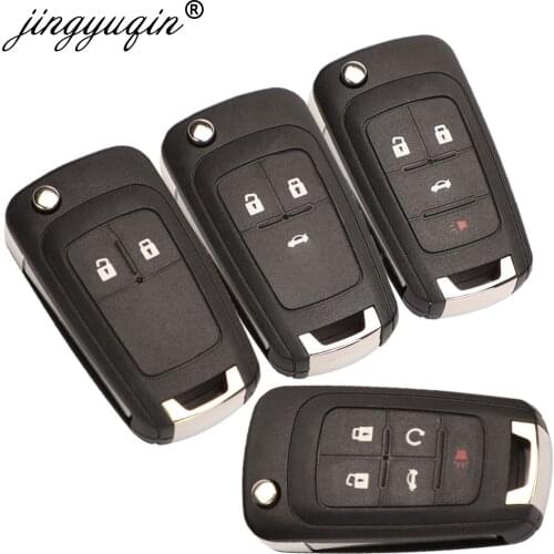 Jingyuqin For OPEL VAUXHALL Astra J Corsa E Insignia Zafira C 2009 - 2016 for Buick Flip Folding Remote Key Shell Case