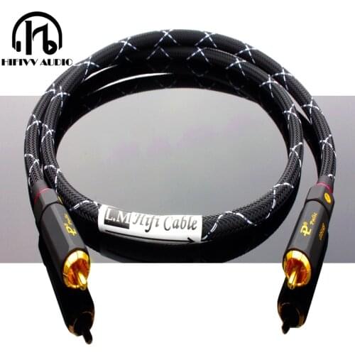 Hifi Audio Video 75ohm Digital Coaxial DAC Cable Press amplifier decoder RCA cable Stereo TV Audio speaker Digital line