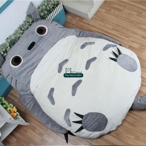 Dorimytrader 200cm X 160cm Huge Soft Plush Cartoon Anime Beanbag Totoro Sleeping Bag Bed Tatami Mattess Sofa Carpet DY60327