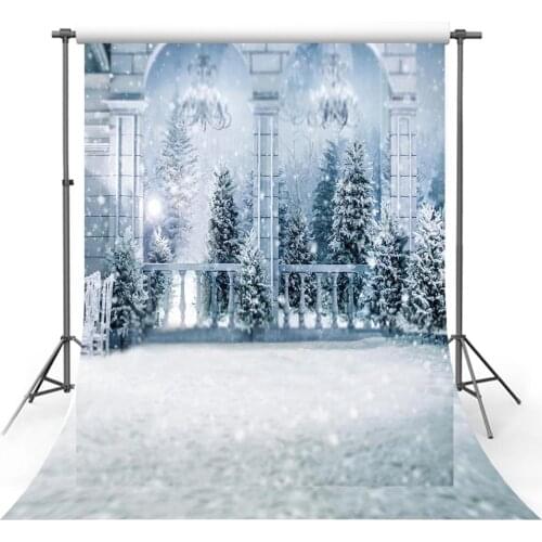 Avezano Backdrop Merry Christmas Tree Winter Snowflake Chandelier Decor Photography Background Photo Studio Photophone Photozone