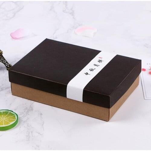 Brown Paper Egg-Yolk Puff Pastry Packaging Boxes Kraft Paper Festival Party Moon Cake Boxes SN1507