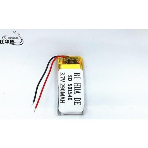 Li-Po 3.7V,290mAH,501540 polymer lithium ion / Li-ion battery for GPS,mp3,mp4,mp5,dvd,,model toy