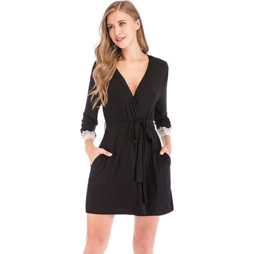 Mini Sleepwear Robe Summer Home Night Wear Clothes for Women Thin Kimono Women Dressing Gown Modal Cotton Sleep Robes for Women