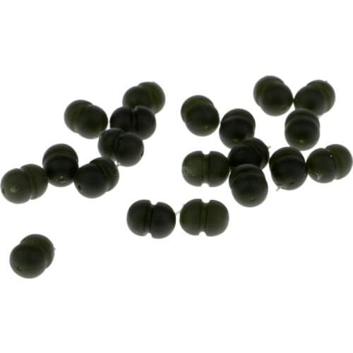 20Pcs 8mm Fishing Beads Kit Green Carp Fishing Runner Beads Terminal Rig Tackle Fishing Accessories