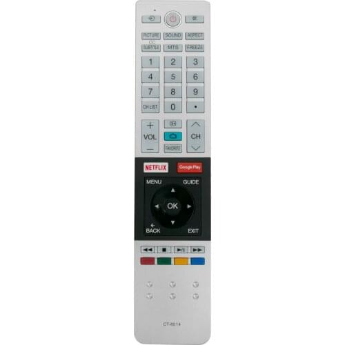 New CT-8514 remote control for Toshiba Smart TV with Netflix Google Play Apps