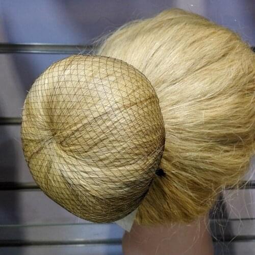 Whole sale 100pcs hairnet 5mm nylon ballet bun hair nets invisible disposable hair net 10inch five colors mix