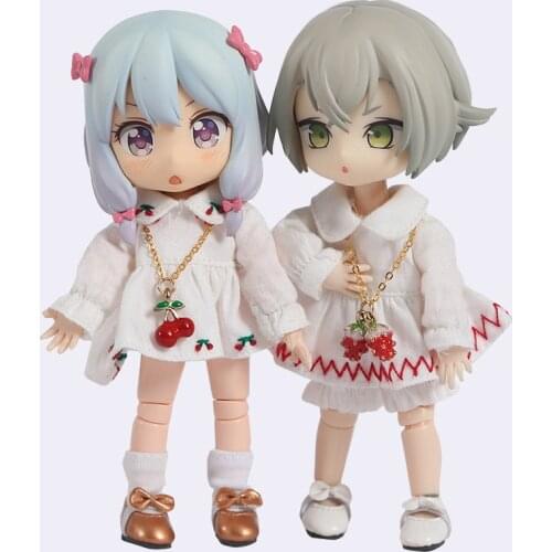 Ob11 baby clothes dress strap skirt 1 / 12bjd doll clothes beautiful knot pig mini salon GSC element body doll accessories