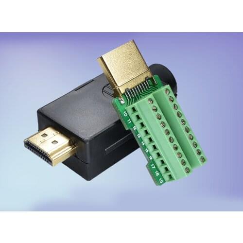 HDMI free welding head 2.0 HD terminal 4k disconnection connector 1080P male connectors breakout backward compatible with 1.4