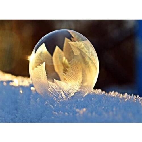 Christmas Snowball DIY 11CT Cross Stitch Embroidery Kits Needlework Craft Set Printed Canvas Cotton Thread Home Sell