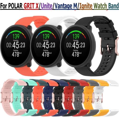20/22mm Silicone Wrist Band For POLAR GRIT X/Ignite/Vantage m Strap Replacement Smart Bracelet Watchband for POLAR Ignite Watch
