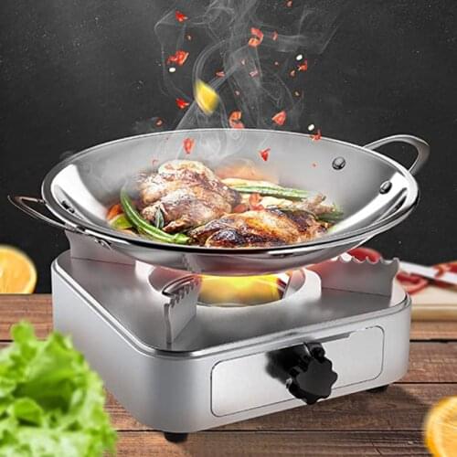Adjustable Drawer Type Alcohol Stove Outdoor Camping Alcohol Stove Hot Pot Picnic Fuel Box Portable Cooking Furnace Cookware