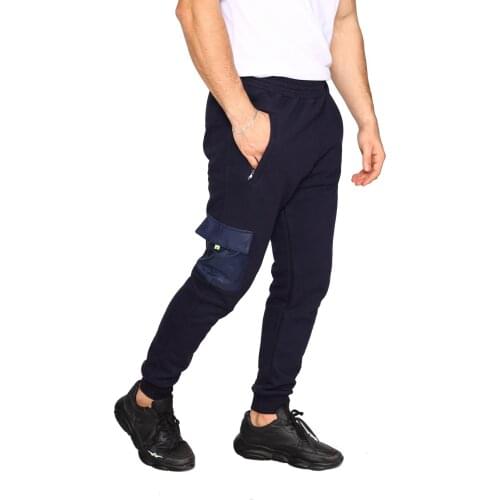 Sweatpants Deep Blue Elastic Leg 100% Cotton
