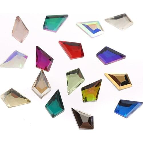 5.5x8mm Nail Art Rhinestones 8 colors Nail Art - 50 Pcs Decorations Flat diamond/Water drop/Arrow Crystal Glitter