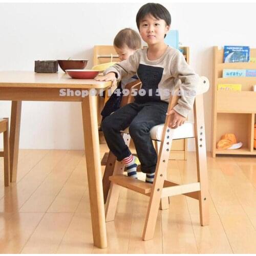 Childrens Dining Chair, Baby Eating Seat, Household Solid Wood Baby Chair, Learning Table High Chair