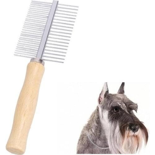 Pet products pet professional rake double row stainless steel comb and brush are suitable for dog or cat trimming
