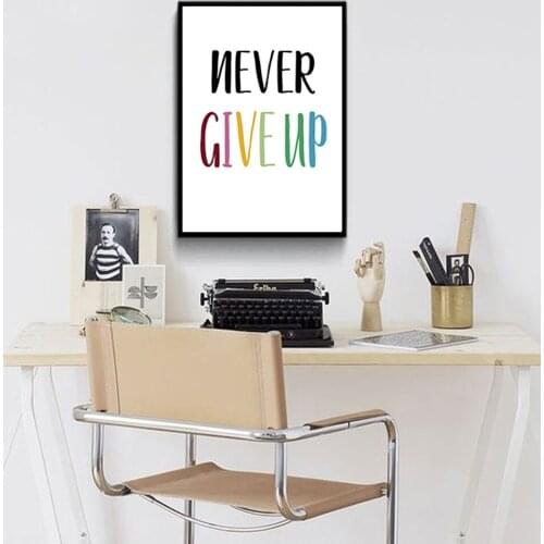 Inspirational Text Poster Nursery Wall Art Print Canvas Painting Nordic Style Children Room Decoration Pictures Home Decor