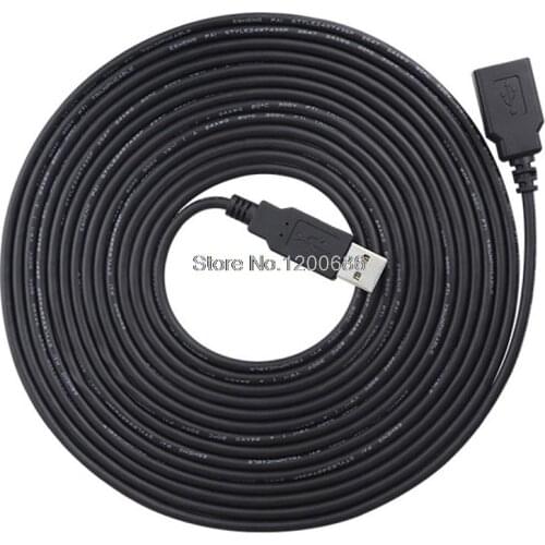 0.5M 1M 3M 5M USB 2725 (24AWG*2C+28AWG*1P)+AL+7/0.21BC+48/0.1 A Male M to A Female F USB Extension Cable black Extended Cable