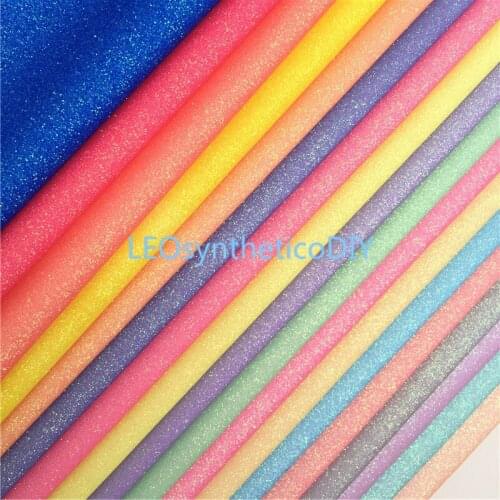 1PC 21X29CM Glitter Fabric, Neon Glitter Leather Fabrich Sheets with Stretch Backing For Making Bows LEOsyntheticoDIY R2035A