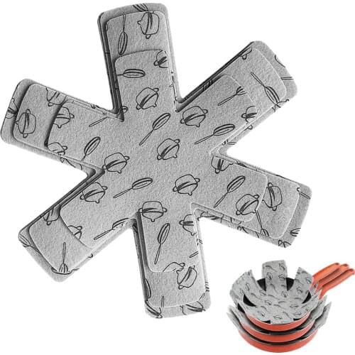 12Pcs Pot & Pan Protectors Cookware Protector Set Divider Pads To Prevent Scratching, Separate And Marring, 3 Sizes-15 inch/14 i