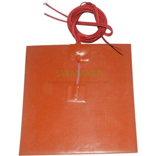 280x280mm 3D Printer Heat Bed Silicone Rubber Heater 280*280mm Electric Heating Pad Customized