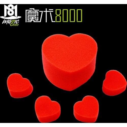 5pcs/lot Street Magic Trick Sponge Heart Love Balls Magic Accessories Close-up Magic Tool Children Intelligence Developing Toys