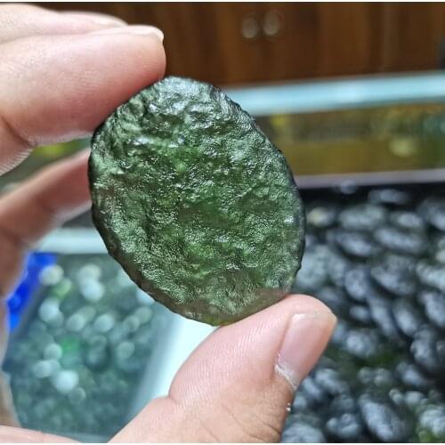 6-40g green Moldavite Czech Natural Meteorite Impact Glass Natural Rough Stone Crystal Energy Stone 1pc
