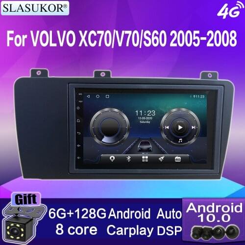 7'' Android 10 For VOLVO XC70/V70/S60 2005-2008 Accessories GPS Carplay Car Stereo Radio Multimedia Video Player Navigation