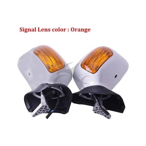 White Left Right Rear View Mirror Signals For Honda Goldwing GL1800 2001-2011 07