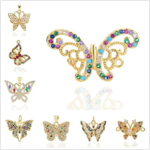 Complete animal charms bracelet jewelry connector accessories for diy bracelet making copper zircon micro pave cz wholesale