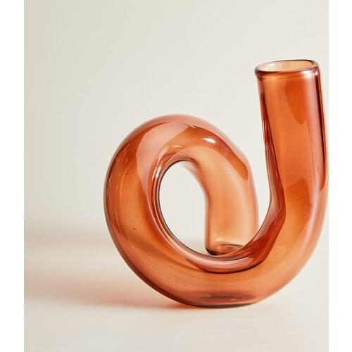 Colored Glass Candle Holder For Home Decor Decorative Handmade Wedding Decoration Fashion Model Candlestick Holder