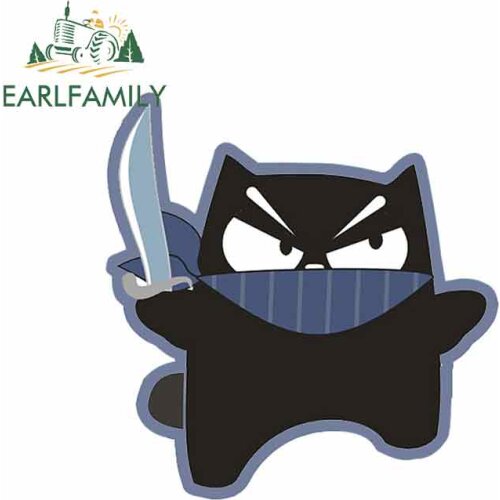 EARLFAMILY 13cm x 12.7cm for Glutinous Rice Ninja Anime Car Stickers RV VAN DIY Vinyl JDM Fine Decal Truck Graphics Accessories