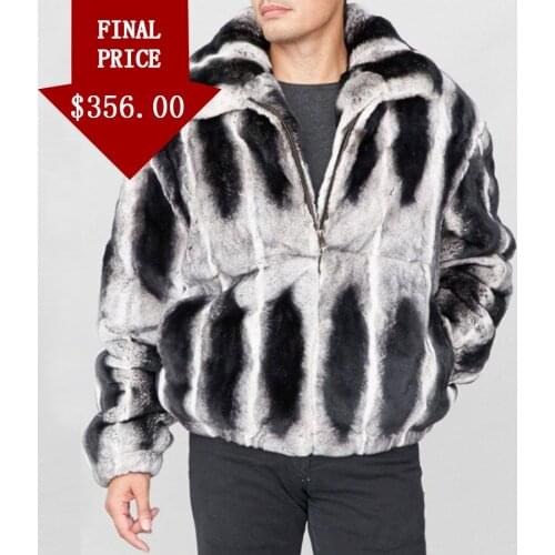 Fur Jacket Men Real Fur Coat Fashion Bomber Jacket Winter Natural Rex Rabbit Fur Outwear Warm Plus Size Jacket