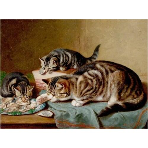 Embroidery Counted Cross Stitch Kits Needlework - Crafts 14 ct DMC DIY Arts Handmade Decor - An Oyster Supper