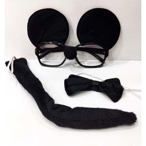 Mickey Mouse Glasses Bow Tie Tail Set christmas decorations рождественские украшения