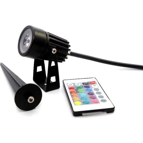 Outdoor 3W Remote RGB Lawn Light Waterproof LED Ground Garden Path Floor Underground Buried Yard Lamp Spot Landscape Light