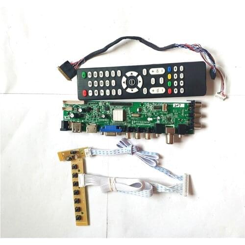 Fit LP156WF1-TLB1/TLB2/TLC1/TLC2/TLC3 1920*1080 40 pin LVDS 3663 TV digital HDMI-Compatible VGA USB DVB upgrade LCD board