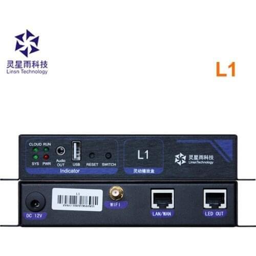 LINSN L1 asynchronous player led video control system box wifi USB supports up to 650 thousand pixels for advertising machine