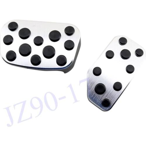 Anti-slip Non-Drilling Aluminum alloy Car Styling Accelerator Gas Brake Pedal Cover AT Fit For Toyota Alphard 2011 Accessories