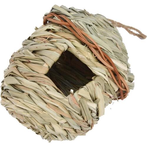 Hand Woven Bird Hut Degradable Decorative Bird House Bird Nest Outdoor Gardening Bird Home Decoration