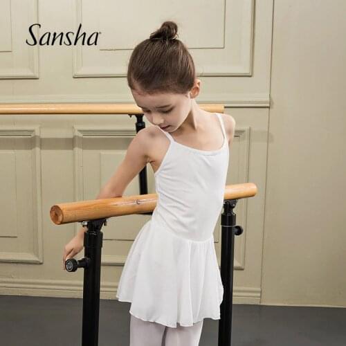 Sansha Kids Ballet Dress Camisole Leotards Cotton Lycra Girls Child Dance Leotards Skirt Gymnastics Leotard Dancewear Y1558C