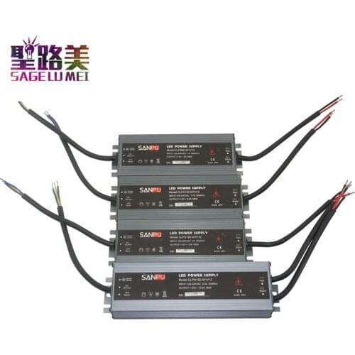 LED ultra-thin waterproof power supply IP68 AC110V-220V to DC12V/ DC24V transformer 45W/60W/100W/120W/150W/200W/300W led Driver